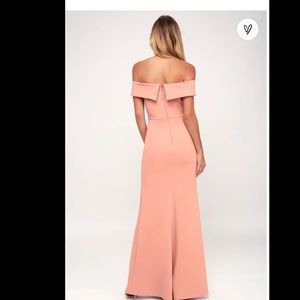 Aveline Mauve Pink Off-the-Shoulder Maxi Dress